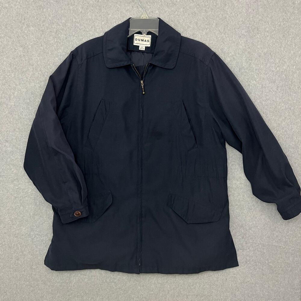 Vintage Dumas Navy Zip Utility Jacket Women's Large Coat